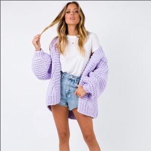 Princess Polly Judy Moon Knit Oversized Cardigan